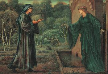 Sir Edward Coley Burne-Jones : Pilgrim at the Gate of Idleness